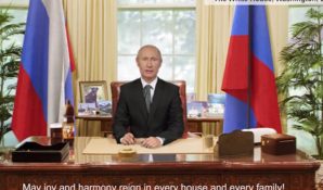 Новогоднее выступление президента России Владимира Путина из Белого дома