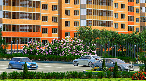 В ЖК «Зеленые Аллеи» дворы свободны от машин