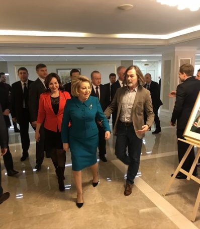 Презентация выставки «Наша эпоха в лицах современников» Никаса Сафронова прошла в Совете Федерации