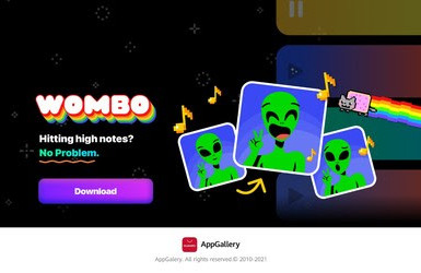 На всемирную аудиторию Huawei через AppGallery выходит WOMBO
