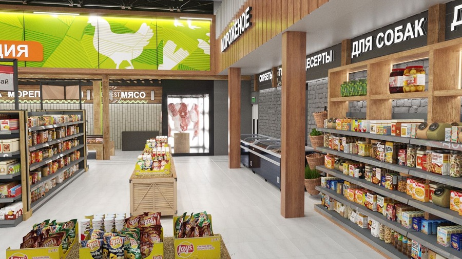 Компания ARGO представила новый дизайн-концепт продуктового магазина в эко-стиле