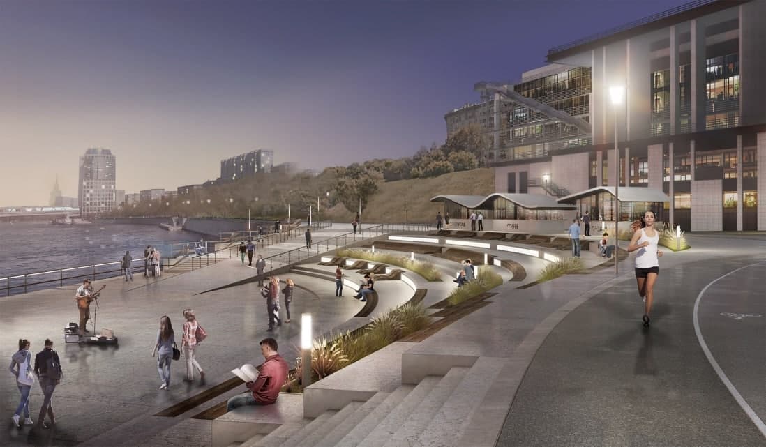 В архитектурном конкурсе 2ACAA победил проект развития набережных Москвы-реки
