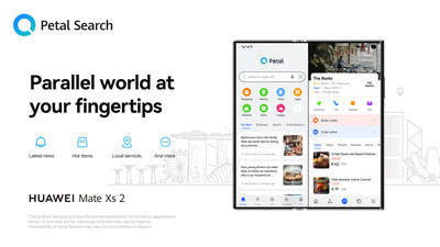 Petal Search в HUAWEI Mate Xs 2 позволяет пользователям в два раза повысить эффективность поиска