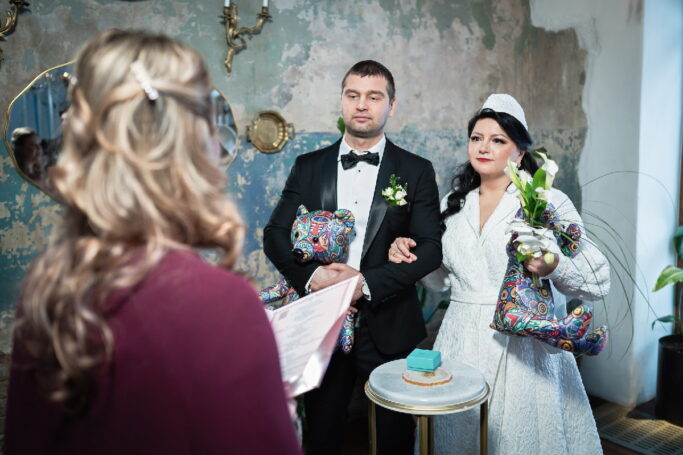 «Многомерная бионика» и романтика: Нина Рассен и Михаил Долматов отпраздновали свадьбу